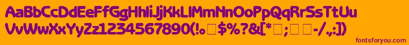BenguiatGothicBlack Font – Purple Fonts on Orange Background