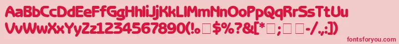 BenguiatGothicBlack Font – Red Fonts on Pink Background