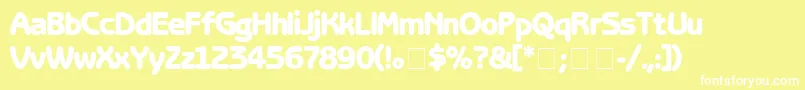 BenguiatGothicBlack Font – White Fonts on Yellow Background