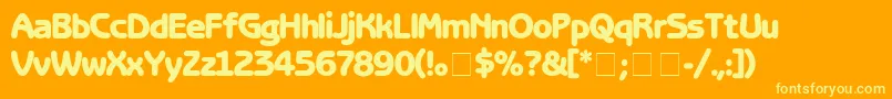 BenguiatGothicBlack Font – Yellow Fonts on Orange Background