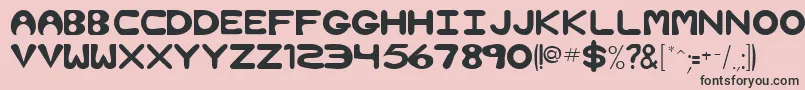 NimbleRegular-Schriftart – Schwarze Schriften auf rosa Hintergrund