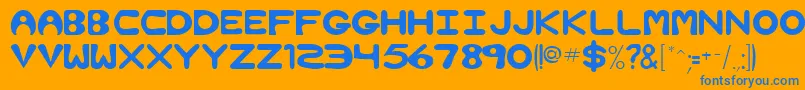 More about NimbleRegular Font NimbleRegular Font – Blue Fonts on Orange Background