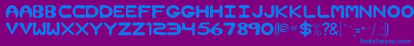 NimbleRegular Font – Blue Fonts on Purple Background