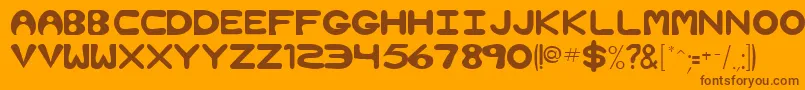 NimbleRegular Font – Brown Fonts on Orange Background