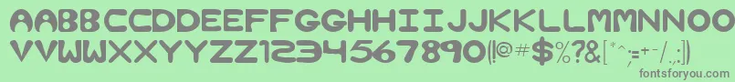 Fonte NimbleRegular – fontes cinzas em um fundo verde