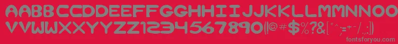 NimbleRegular Font – Gray Fonts on Red Background