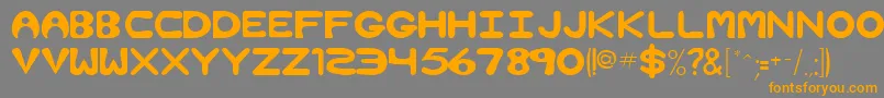 NimbleRegular Font – Orange Fonts on Gray Background