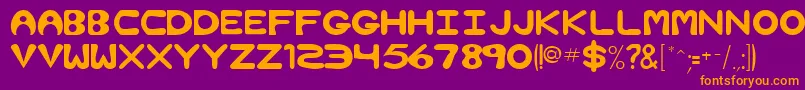 NimbleRegular Font – Orange Fonts on Purple Background