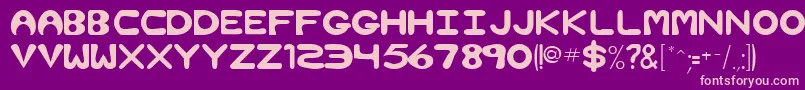 NimbleRegular Font – Pink Fonts on Purple Background