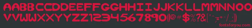 NimbleRegular Font – Red Fonts on Black Background