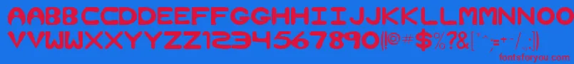 NimbleRegular Font – Red Fonts on Blue Background