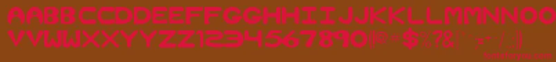 NimbleRegular Font – Red Fonts on Brown Background