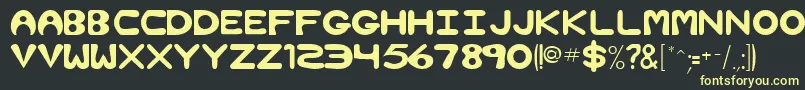 NimbleRegular Font – Yellow Fonts on Black Background