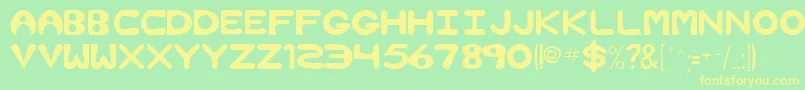 NimbleRegular Font – Yellow Fonts on Green Background