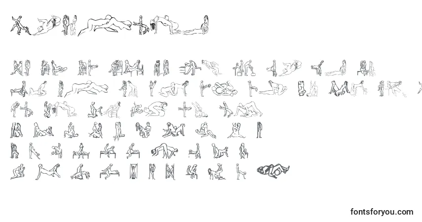 Schriftart Thatluvi – Alphabet, Zahlen, spezielle Symbole
