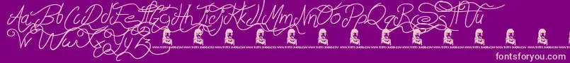 AluminumTrucks Font – Pink Fonts on Purple Background
