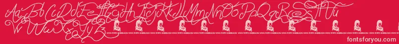 AluminumTrucks Font – Pink Fonts on Red Background