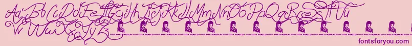 AluminumTrucks Font – Purple Fonts on Pink Background