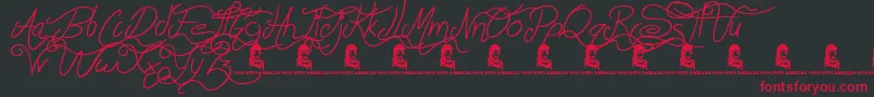 AluminumTrucks Font – Red Fonts on Black Background