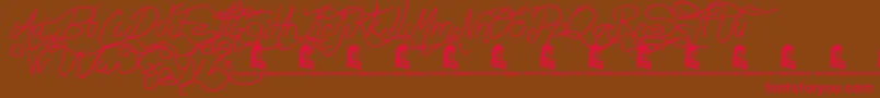 AluminumTrucks Font – Red Fonts on Brown Background