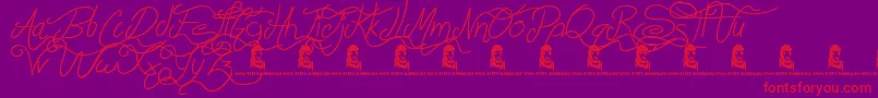 AluminumTrucks Font – Red Fonts on Purple Background