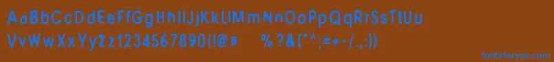M6Universelle Font – Blue Fonts on Brown Background