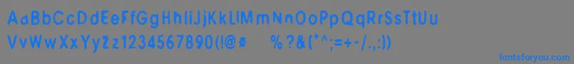 Police M6Universelle – polices bleues sur fond gris