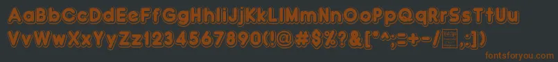 DoubleBubbleShadow Font – Brown Fonts on Black Background