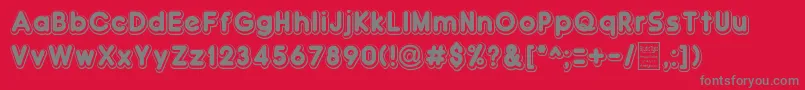 DoubleBubbleShadow Font – Gray Fonts on Red Background