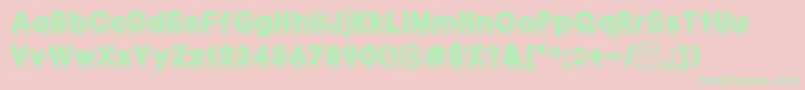フォントDoubleBubbleShadow – ピンクの背景に緑の文字