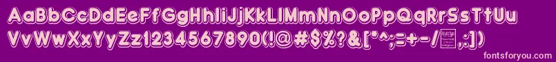 DoubleBubbleShadow Font – Pink Fonts on Purple Background