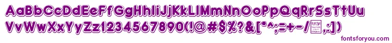 DoubleBubbleShadow Font – Purple Fonts on White Background