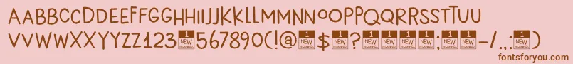 DkNewBeginnings Font – Brown Fonts on Pink Background