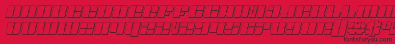 Starnursery3Dital Font – Black Fonts on Red Background