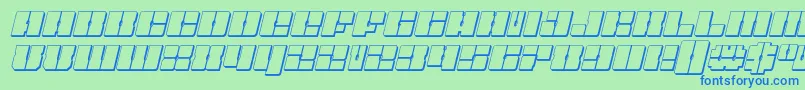 Starnursery3Dital Font – Blue Fonts on Green Background