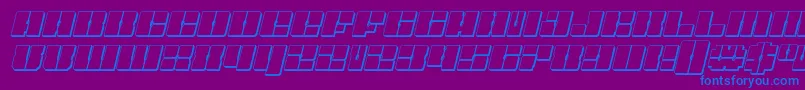 Police Starnursery3Dital – polices bleues sur fond violet