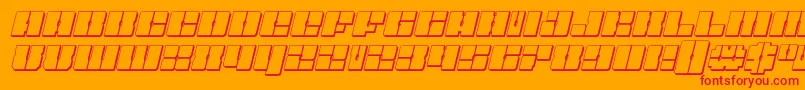 Starnursery3Dital Font – Red Fonts on Orange Background