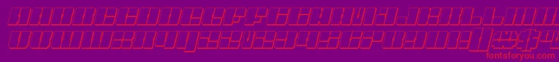 Starnursery3Dital Font – Red Fonts on Purple Background
