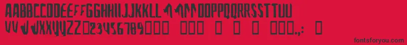 Afonftcp Font – Black Fonts on Red Background