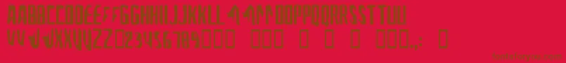 Afonftcp Font – Brown Fonts on Red Background