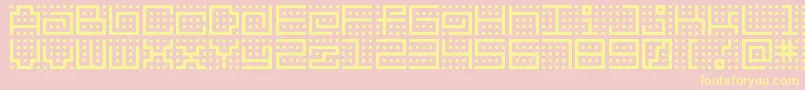 BmKitchenA10 Font – Yellow Fonts on Pink Background