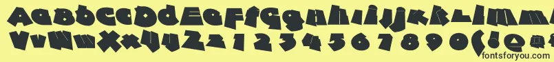 Againstrules Font – Black Fonts on Yellow Background