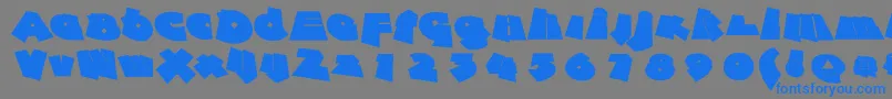 Czcionka Againstrules – niebieskie czcionki na szarym tle