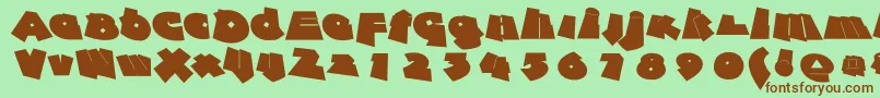 Againstrules Font – Brown Fonts on Green Background