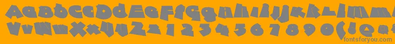 Againstrules Font – Gray Fonts on Orange Background