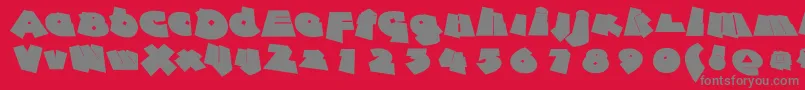 fuente Againstrules – Fuentes Grises Sobre Fondo Rojo