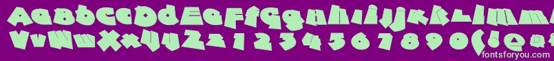 Againstrules Font – Green Fonts on Purple Background