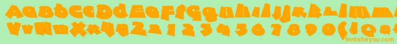 Againstrules Font – Orange Fonts on Green Background