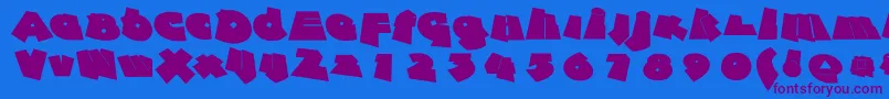 Againstrules Font – Purple Fonts on Blue Background