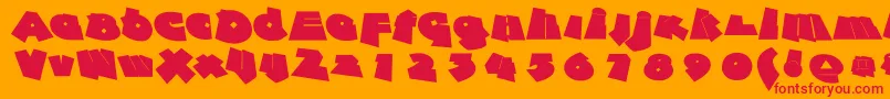 Againstrules Font – Red Fonts on Orange Background